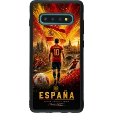 Samsung Galaxy S10+ Case Hülle - Silikon schwarz Fussball Espanien splash 2026