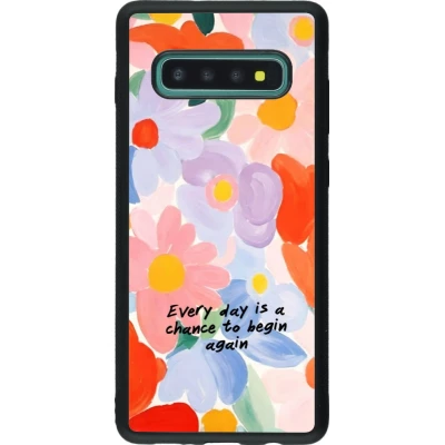 Samsung Galaxy S10+ Case Hülle - Silikon schwarz Every day is a chance Spring 2026