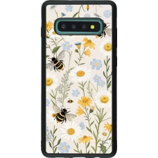 Samsung Galaxy S10+ Case Hülle - Silikon schwarz Pattern bees Spring 2026
