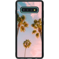 Samsung Galaxy S10+ Case Hülle - Silikon schwarz Summer 2025 Palmiers