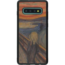 Samsung Galaxy S10+ Case Hülle - Silikon schwarz Kunstbild - Der Schrei - Edvard Munch