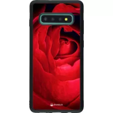 Hülle Samsung Galaxy S10+ - Silikon schwarz Valentine 2022 Rose