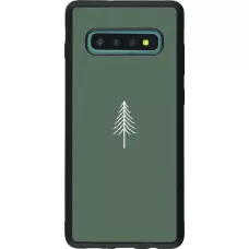 Coque Samsung Galaxy S10+ - Silicone rigide noir Christmas 22 minimalist tree