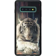 Coque Samsung Galaxy S10+ - Silicone rigide noir Zen Tiger