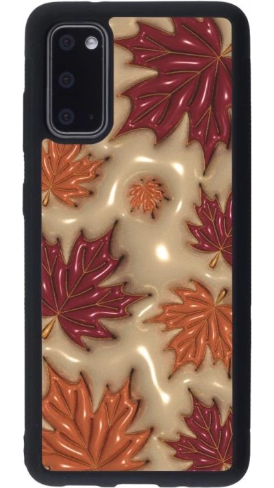 Coque Samsung Galaxy S20 - Silicone rigide noir Autumn 26 3D leaves