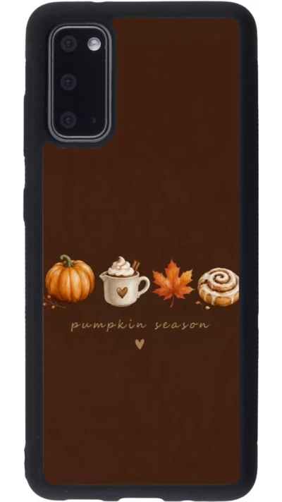 Coque Samsung Galaxy S20 - Silicone rigide noir Autumn 26 Pumpkin season