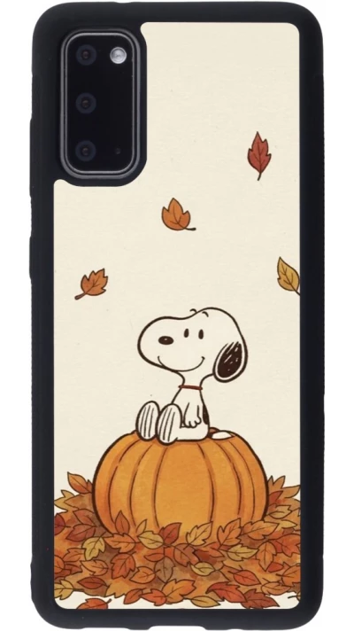 Coque Samsung Galaxy S20 - Silicone rigide noir Autumn 26 Snoopy autumn