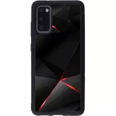 Coque Samsung Galaxy S20 - Silicone rigide noir Black Red Lines