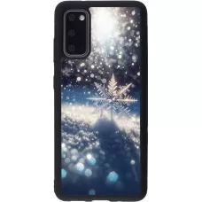 Samsung Galaxy S20 Case Hülle - Silikon schwarz Schneeflocke Solar Glanz
