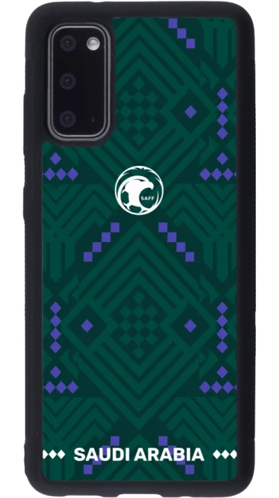 Samsung Galaxy S20 Case Hülle - Silikon schwarz Saudi Arabien 2026 personalisierbares Fussballtrikot