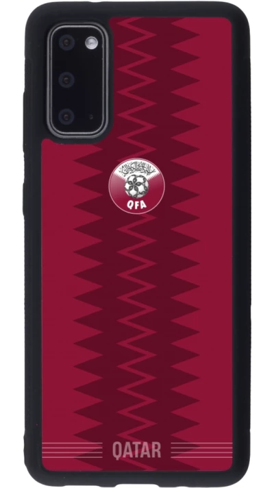 Samsung Galaxy S20 Case Hülle - Silikon schwarz Qatar 2026 personalisierbares Fussballtrikot