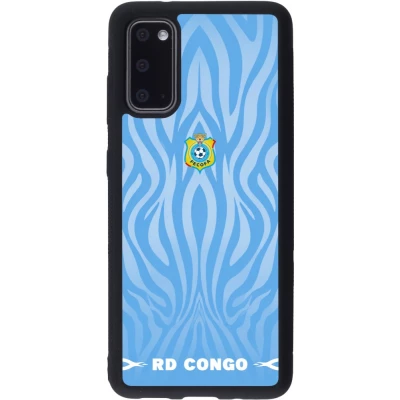 Coque Samsung Galaxy S20 - Silicone rigide noir Maillot de football RD Congo 2026 personnalisable