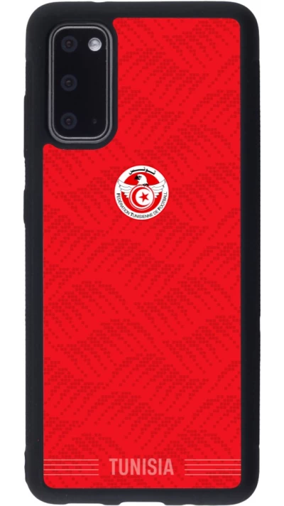 Samsung Galaxy S20 Case Hülle - Silikon schwarz Tunesien 2026 personalisierbares Fussballtrikot