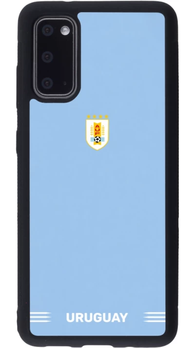 Samsung Galaxy S20 Case Hülle - Silikon schwarz Uruguay 2026 personalisierbares Fussballtrikot