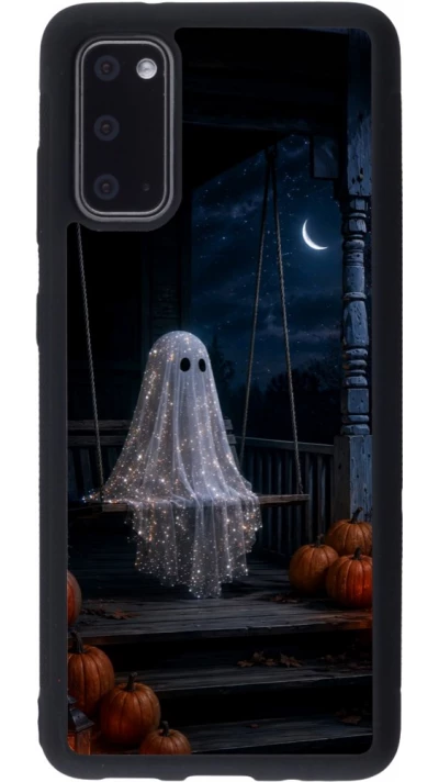 Coque Samsung Galaxy S20 - Silicone rigide noir Halloween 2026 Ghost on a swing