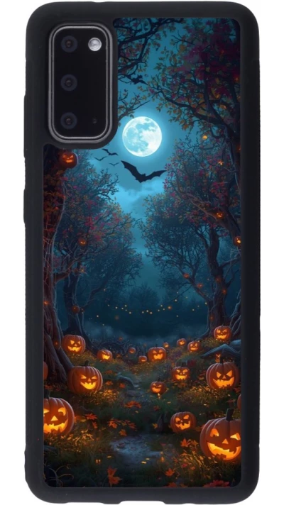 Coque Samsung Galaxy S20 - Silicone rigide noir Halloween 2026 Road of Pumpkins