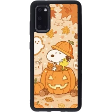 Coque Samsung Galaxy S20 - Silicone rigide noir Halloween 2026 Snoopy Halloween