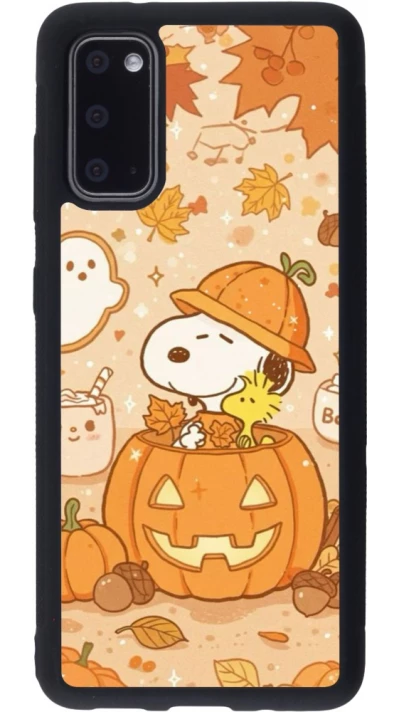 Coque Samsung Galaxy S20 - Silicone rigide noir Halloween 2026 Snoopy Halloween