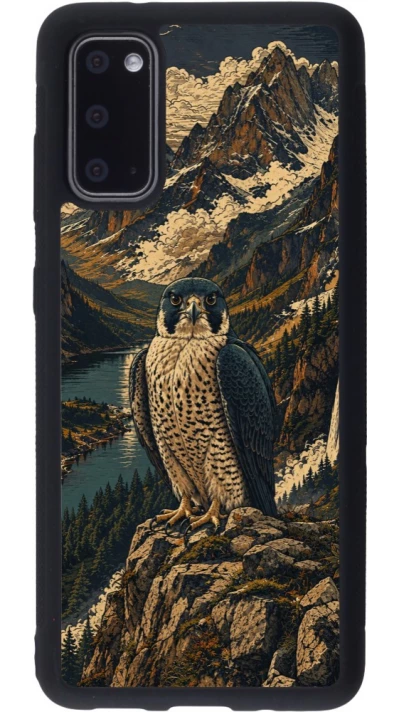 Coque Samsung Galaxy S20 - Silicone rigide noir Linocut Faucun pèlerin