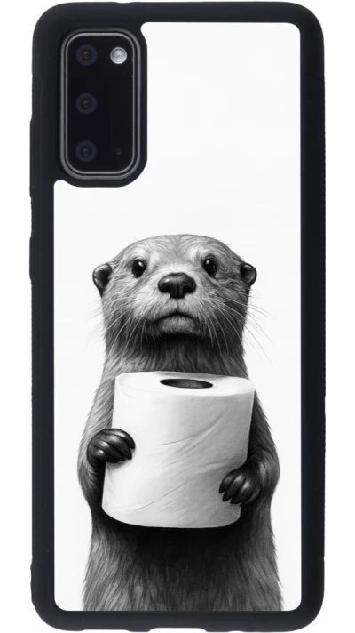 Samsung Galaxy S20 Case Hülle - Silikon schwarz Otter Toilettenpapier