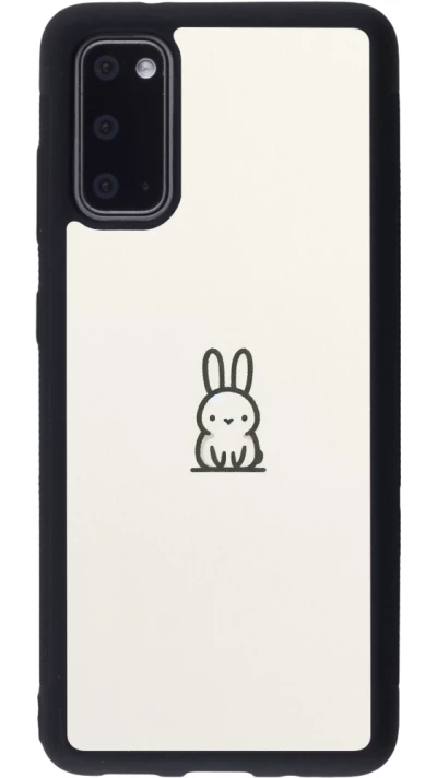 Samsung Galaxy S20 Case Hülle - Silikon schwarz Minimal Häschen Süße