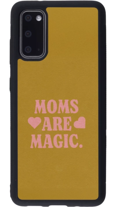 Coque Samsung Galaxy S20 - Silicone rigide noir Mom 2026 Are Magic