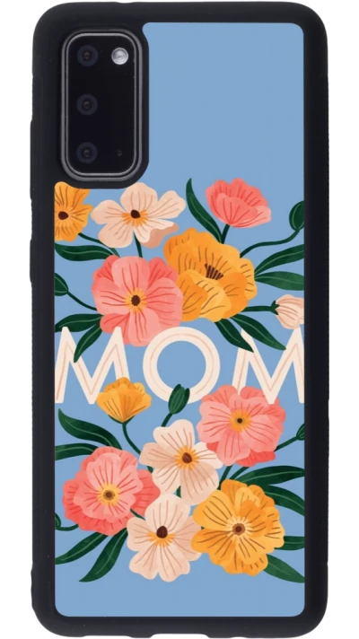 Coque Samsung Galaxy S20 - Silicone rigide noir Mom 2026 Flowers