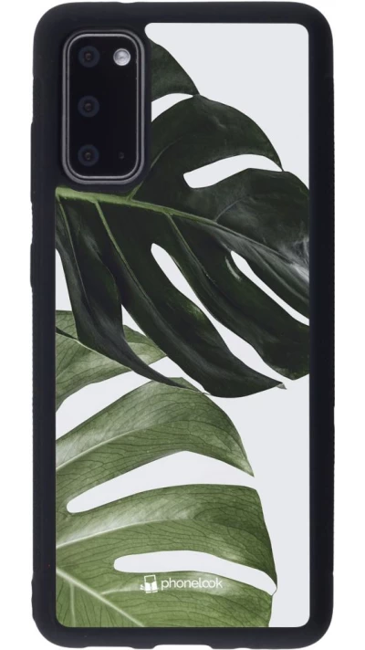 Coque Samsung Galaxy S20 - Silicone rigide noir Monstera Plant