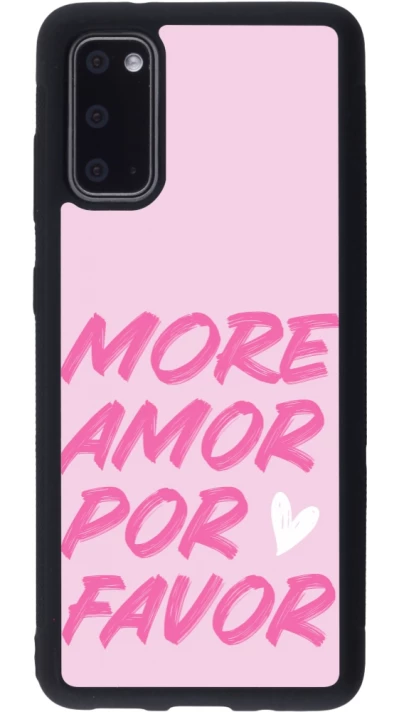 Coque Samsung Galaxy S20 - Silicone rigide noir More amor porfavor