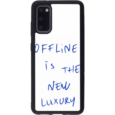 Coque Samsung Galaxy S20 - Silicone rigide noir Offline is the new luxury
