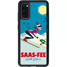 Samsung Galaxy S20 Case Hülle - Silikon schwarz Saas-Fee Ski Downhill