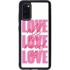 Samsung Galaxy S20 Case Hülle - Silikon schwarz Saint Valentines Day 26 Love all we need is