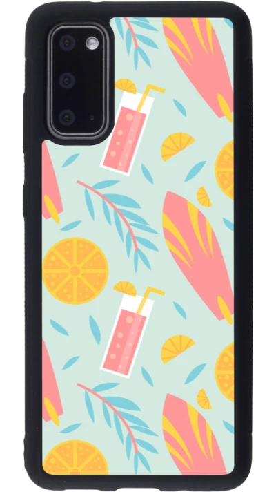 Samsung Galaxy S20 Case Hülle - Silikon schwarz Summer 2025 Pattern citron