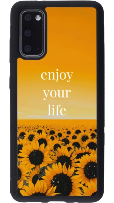 Samsung Galaxy S20 Case Hülle - Silikon schwarz Summer 2026 Enjoy your life
