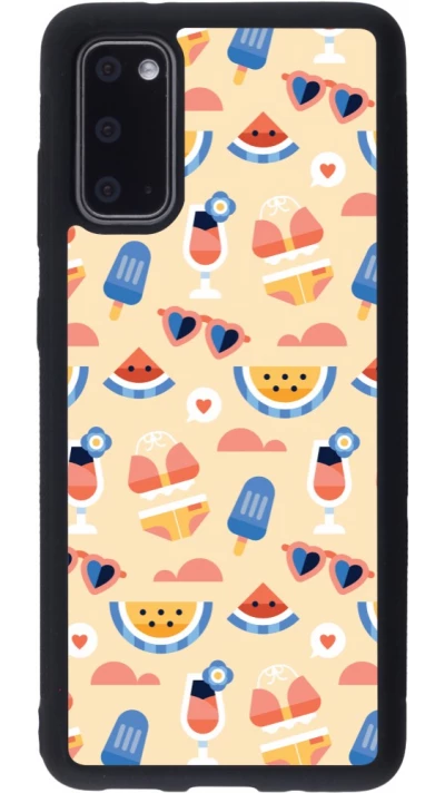 Coque Samsung Galaxy S20 - Silicone rigide noir Pattern Summer 2026