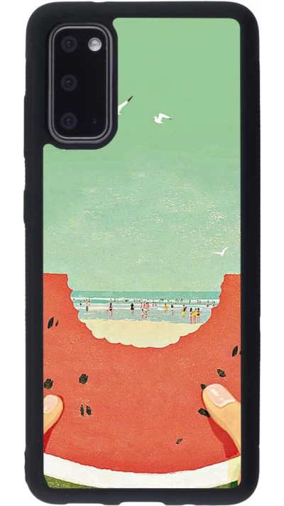 Coque Samsung Galaxy S20 - Silicone rigide noir Views through a watermelon Summer 2026