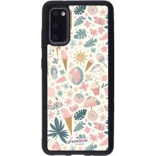 Samsung Galaxy S20 Case Hülle - Silikon schwarz Sommer Pink Muster
