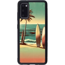 Samsung Galaxy S20 Case Hülle - Silikon schwarz Surf Paradise