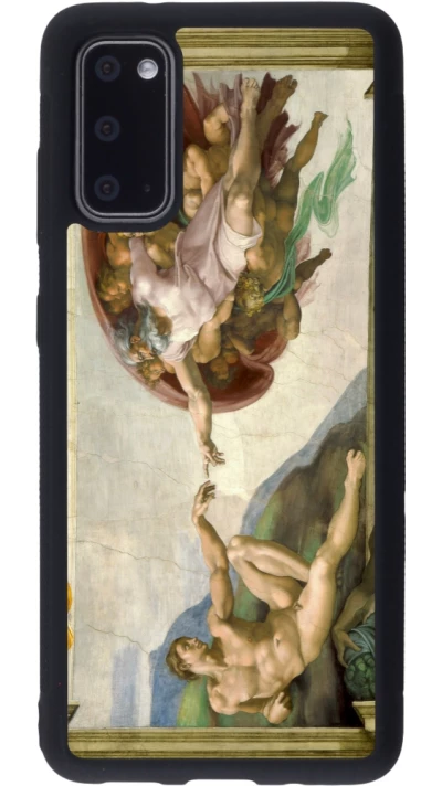 Samsung Galaxy S20 Case Hülle - Silikon schwarz Kunstbild - Die Erschaffung Adams - Michelangelo