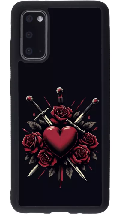 Coque Samsung Galaxy S20 - Silicone rigide noir Valentine 2024 gothic love