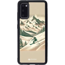 Coque Samsung Galaxy S20 - Silicone rigide noir Vintage Ski Mountain