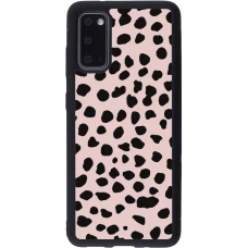 Coque Samsung Galaxy S20 - Silicone rigide noir Wild Leopard Pink
