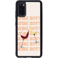 Coque Samsung Galaxy S20 - Silicone rigide noir Wine not
