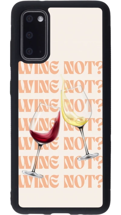Coque Samsung Galaxy S20 - Silicone rigide noir Wine not