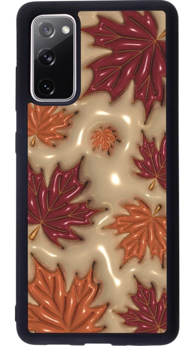 Coque Samsung Galaxy S20 FE 5G - Silicone rigide noir Autumn 26 3D leaves