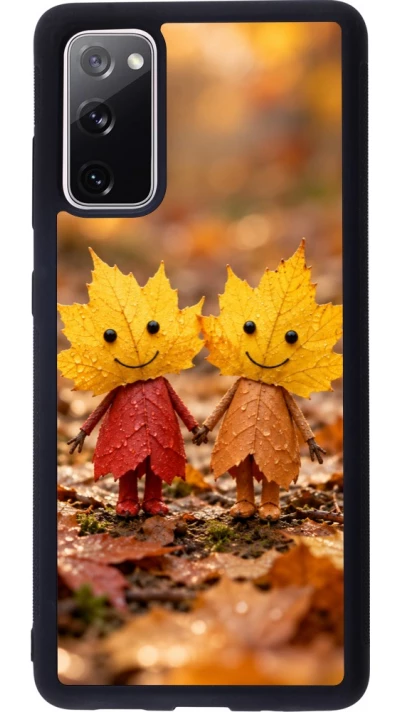 Coque Samsung Galaxy S20 FE 5G - Silicone rigide noir Autumn 26 Couple of leaves
