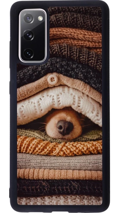 Coque Samsung Galaxy S20 FE 5G - Silicone rigide noir Autumn 26 Dog under the covers