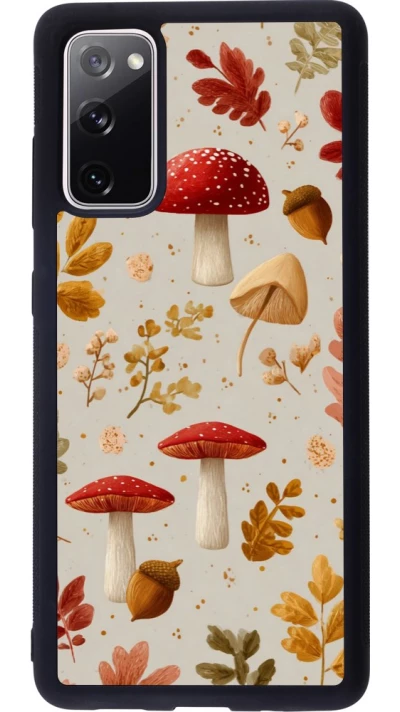 Coque Samsung Galaxy S20 FE 5G - Silicone rigide noir Autumn 26 Mushrooms and leaves