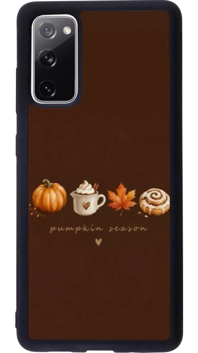 Coque Samsung Galaxy S20 FE 5G - Silicone rigide noir Autumn 26 Pumpkin season