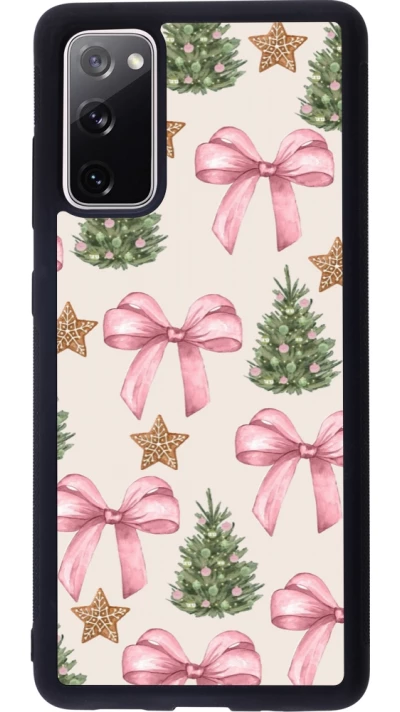 Samsung Galaxy S20 FE 5G Case Hülle - Silikon schwarz Christmas 25 Vintage Ribbons